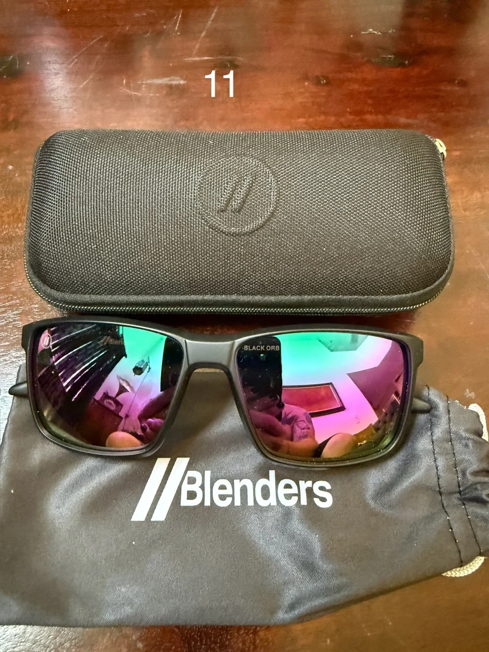 Blenders Men’s Shield Sunglasses - Green/Pink Mirrored Lens